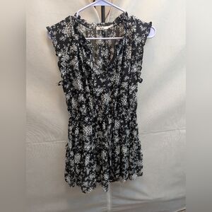Miami Black and White Floral Dress